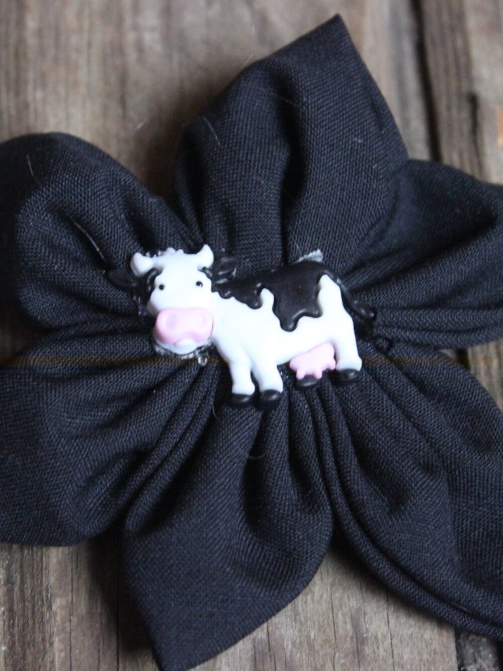 Black Cow name badge holder